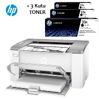 HP LaserJet Ultra M106w Yazıcı G3Q39A TONERİ 33A +1+2 TONER - 1